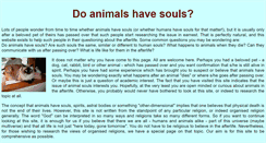 Desktop Screenshot of do-animals-have-souls.info